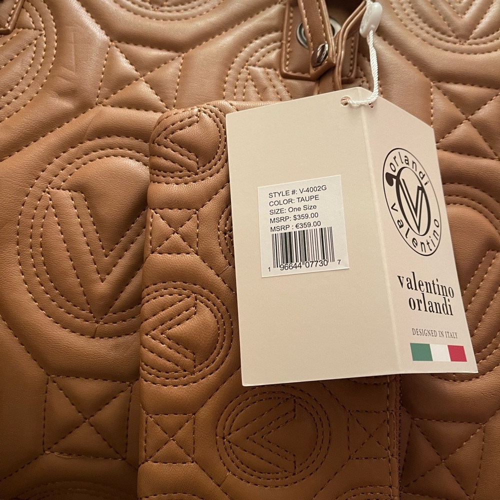 Valentino Orlandi Taupe Tote Bag